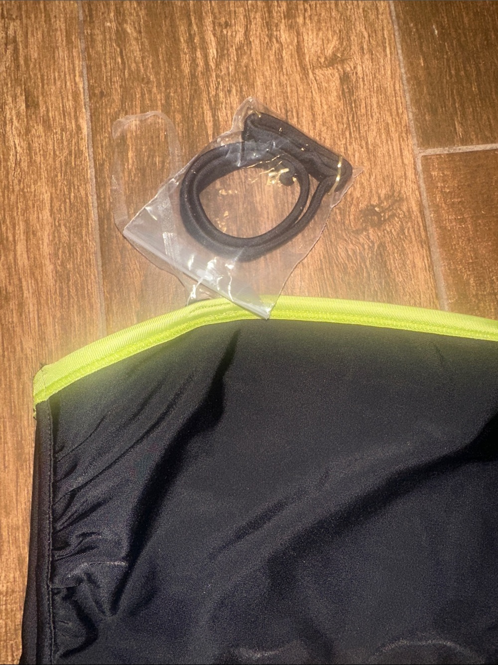 Shade & Shore Black Bikini Top with Neon Lime and purple Trim - Picture 3 of 6